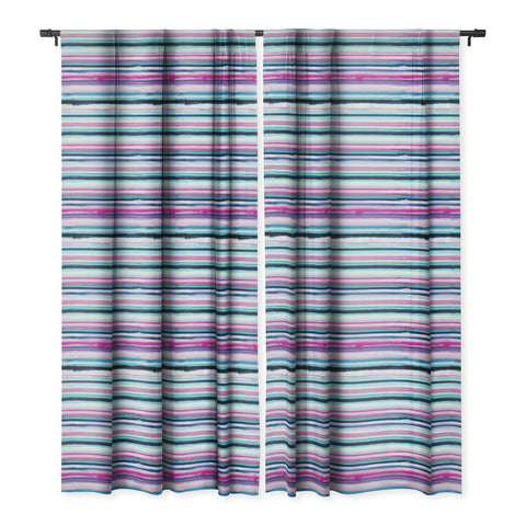 Ninola Design Ombre Sea Pink and Blue Blackout Window Curtain