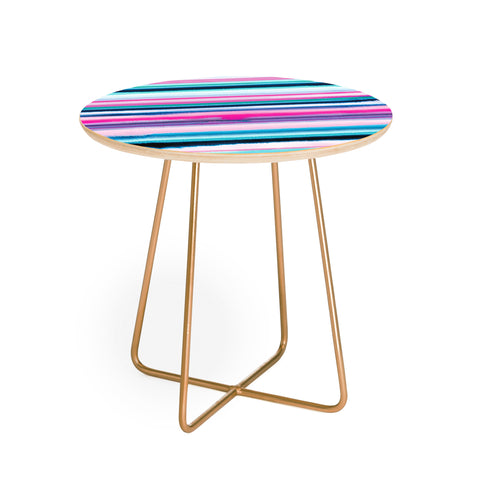 Ninola Design Ombre Sea Pink and Blue Round Side Table