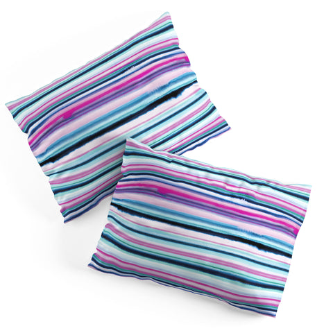 Ninola Design Ombre Sea Pink and Blue Pillow Shams