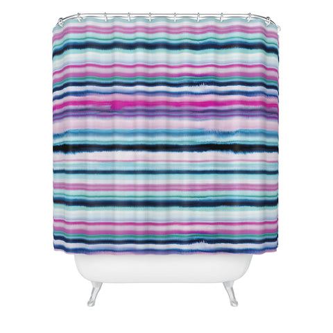 Ninola Design Ombre Sea Pink and Blue Shower Curtain