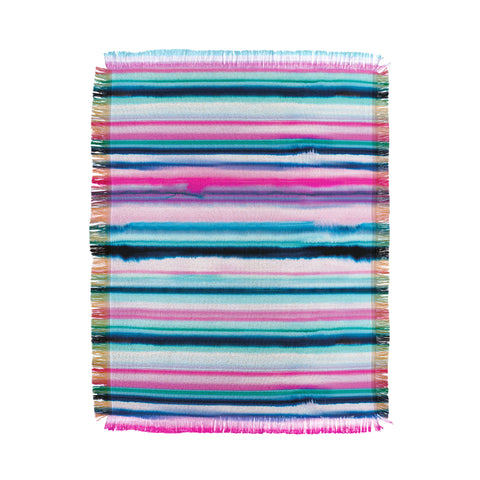 Ninola Design Ombre Sea Pink and Blue Throw Blanket