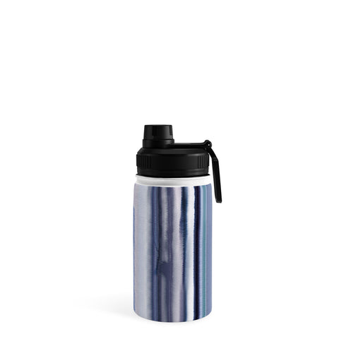 Ninola Design Ombre Sea Stripes Navy Water Bottle