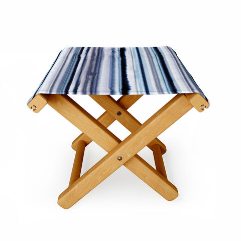 Ninola Design Ombre Sea Stripes Navy Folding Stool