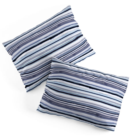 Ninola Design Ombre Sea Stripes Navy Pillow Shams