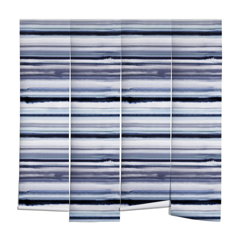 Ninola Design Ombre Sea Stripes Navy Wall Mural