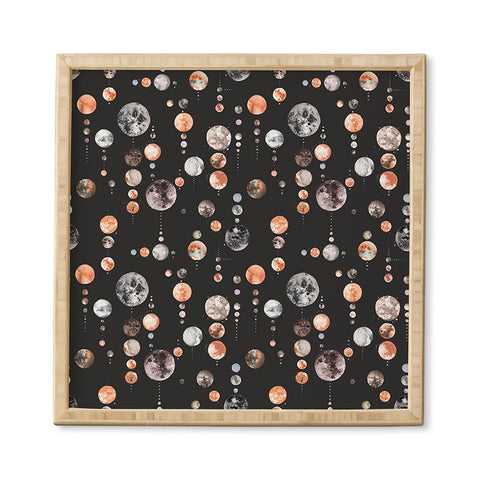 Ninola Design Orange Astronomy Dark Moons Framed Wall Art