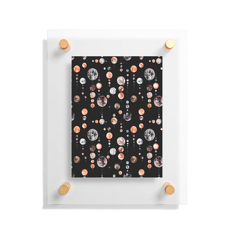 Ninola Design Orange Astronomy Dark Moons Floating Acrylic Print