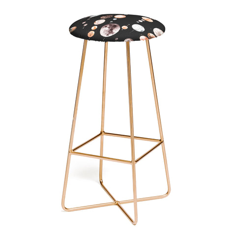 Ninola Design Orange Astronomy Dark Moons Bar Stool