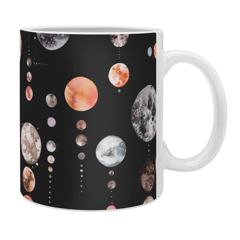 Ninola Design Orange Astronomy Dark Moons Coffee Mug