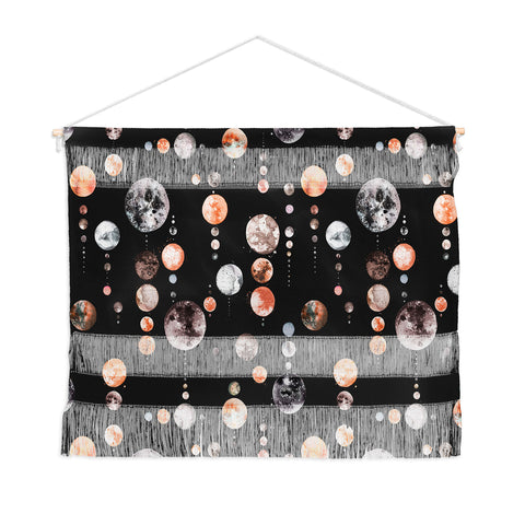Ninola Design Orange Astronomy Dark Moons Wall Hanging Landscape