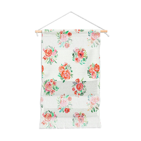 Ninola Design Orange sweet roses bouquet watercolor Wall Hanging Portrait