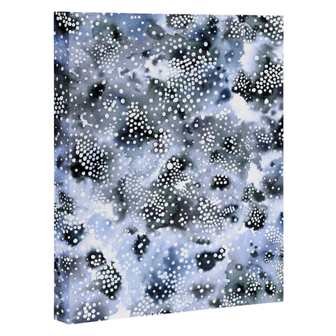 Ninola Design Organic texture dots Blue Art Canvas