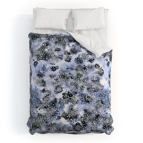 Ninola Design Organic texture dots Blue Comforter