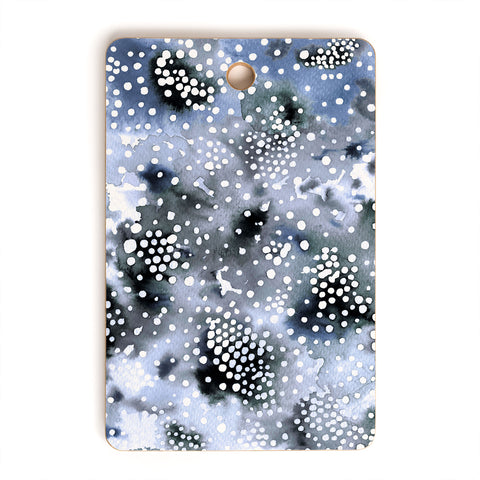 Ninola Design Organic texture dots Blue Cutting Board Rectangle