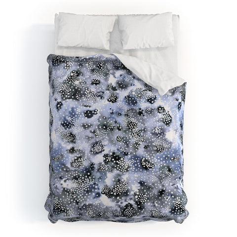 Ninola Design Organic texture dots Blue Duvet Cover