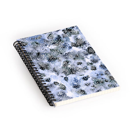 Ninola Design Organic texture dots Blue Spiral Notebook
