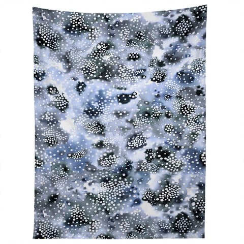 Ninola Design Organic texture dots Blue Tapestry