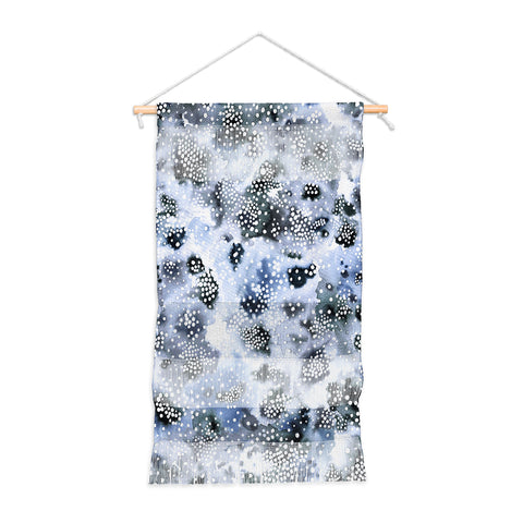 Ninola Design Organic texture dots Blue Wall Hanging Portrait
