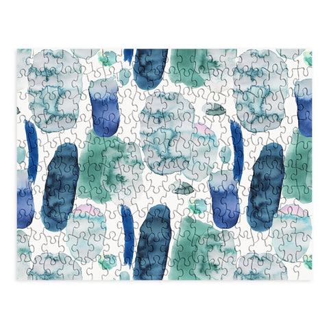 Ninola Design Organic watercolor blue Puzzle