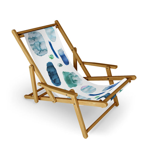 Ninola Design Organic watercolor blue Sling Chair