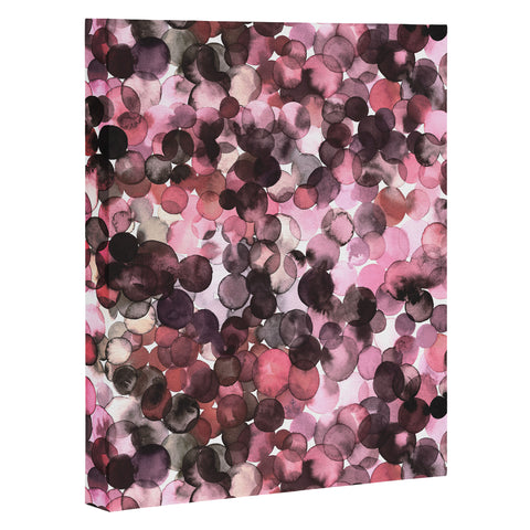 Ninola Design Overlapped Dots Sensual Pink Art Canvas