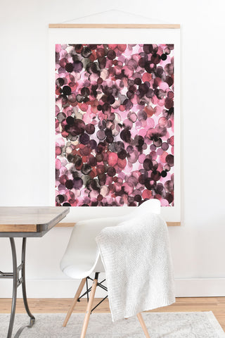 Ninola Design Overlapped Dots Sensual Pink Art Print And Hanger