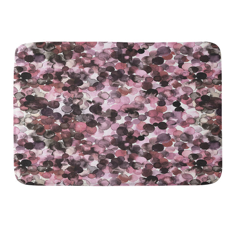 Ninola Design Overlapped Dots Sensual Pink Memory Foam Bath Mat