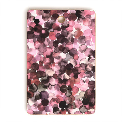 Ninola Design Overlapped Dots Sensual Pink Cutting Board Rectangle