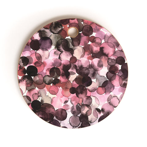 Ninola Design Overlapped Dots Sensual Pink Cutting Board Round