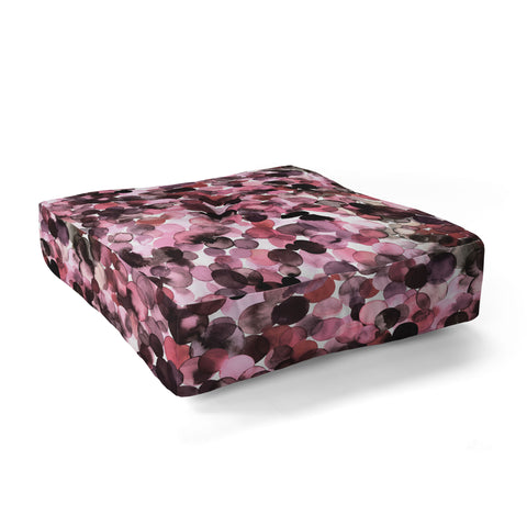 Ninola Design Overlapped Dots Sensual Pink Floor Pillow Square