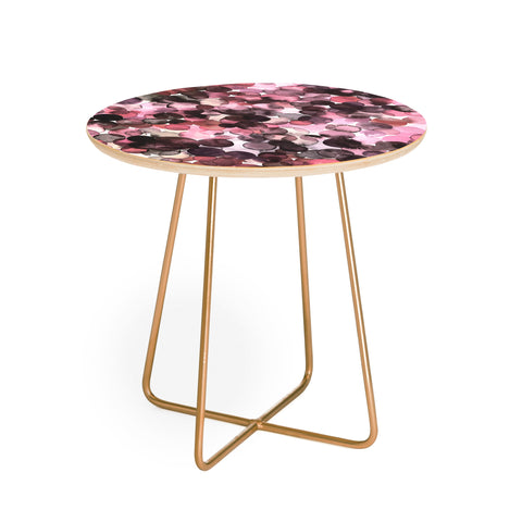 Ninola Design Overlapped Dots Sensual Pink Round Side Table