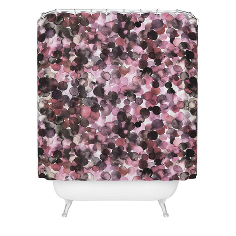 Ninola Design Overlapped Dots Sensual Pink Shower Curtain