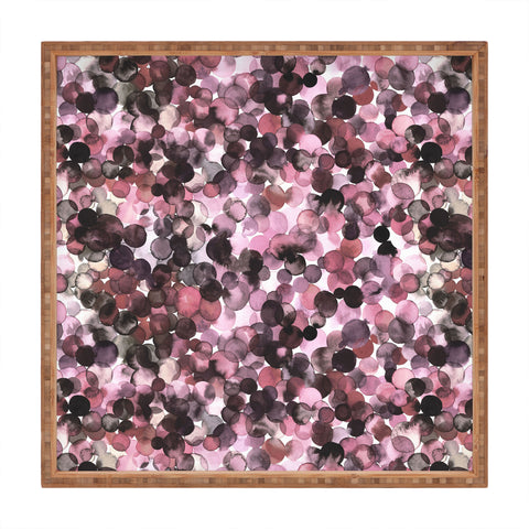 Ninola Design Overlapped Dots Sensual Pink Square Tray