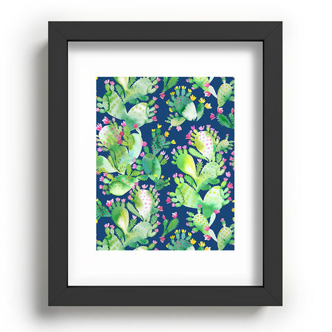 Ninola Design Paddle Cactus Blue Recessed Framing Rectangle