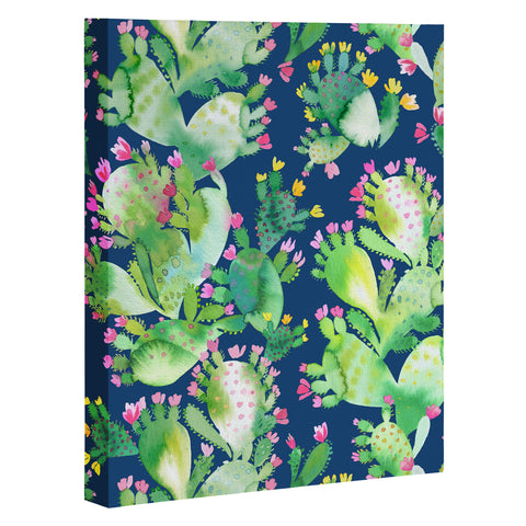 Ninola Design Paddle Cactus Blue Art Canvas