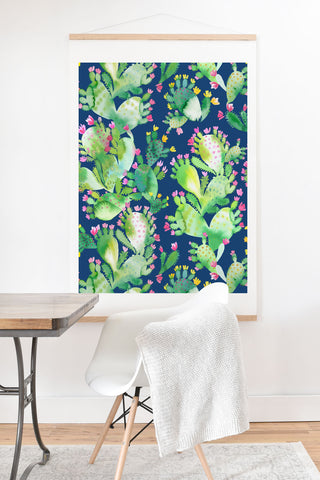 Ninola Design Paddle Cactus Blue Art Print And Hanger