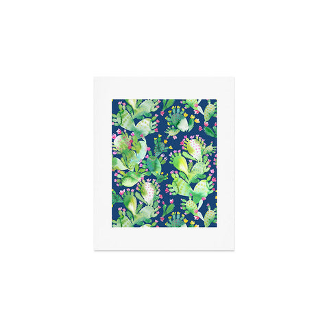 Ninola Design Paddle Cactus Blue Art Print