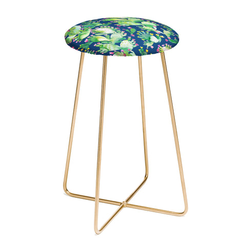 Ninola Design Paddle Cactus Blue Counter Stool