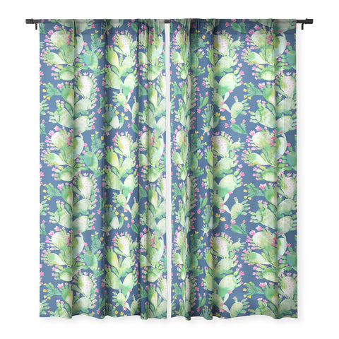 Ninola Design Paddle Cactus Blue Sheer Non Repeat