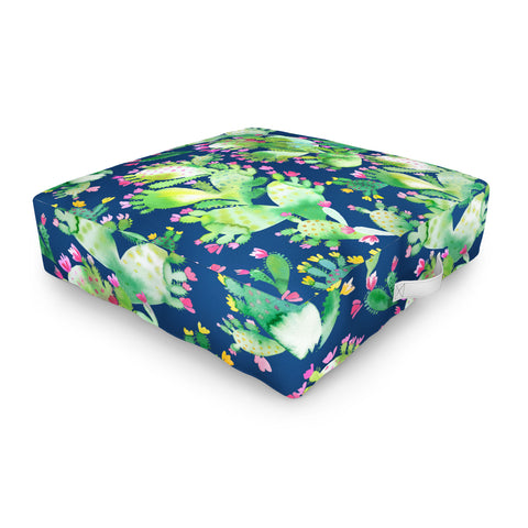 Ninola Design Paddle Cactus Blue Outdoor Floor Cushion