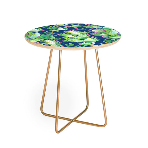 Ninola Design Paddle Cactus Blue Round Side Table