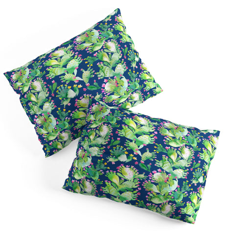 Ninola Design Paddle Cactus Blue Pillow Shams