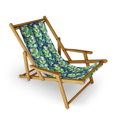 Ninola Design Paddle Cactus Blue Sling Chair