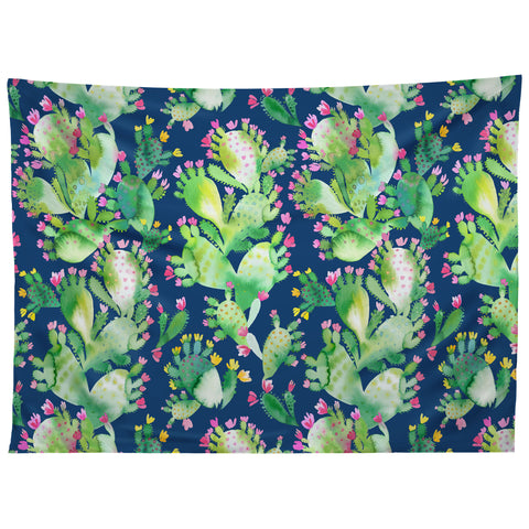 Ninola Design Paddle Cactus Blue Tapestry