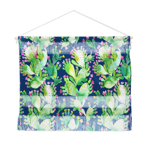 Ninola Design Paddle Cactus Blue Wall Hanging Landscape
