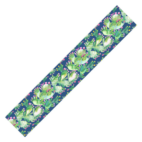 Ninola Design Paddle Cactus Blue Table Runner