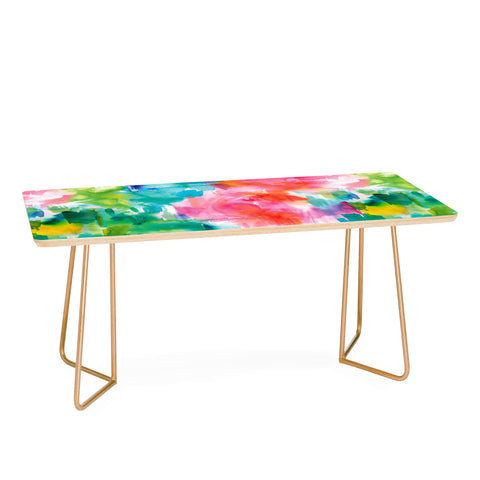 Ninola Design Painterly Tropical Texture Coffee Table