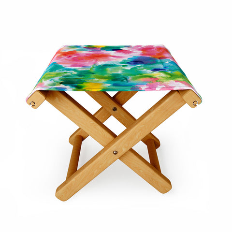 Ninola Design Painterly Tropical Texture Folding Stool