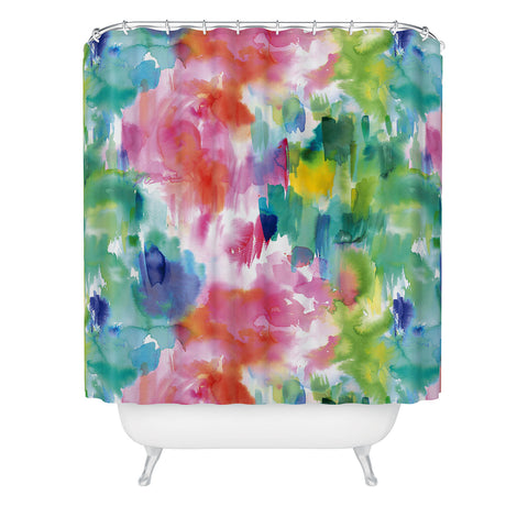 Ninola Design Painterly Tropical Texture Shower Curtain
