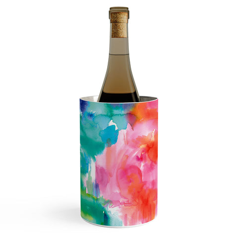 Ninola Design Painterly Tropical Texture Wine Chiller